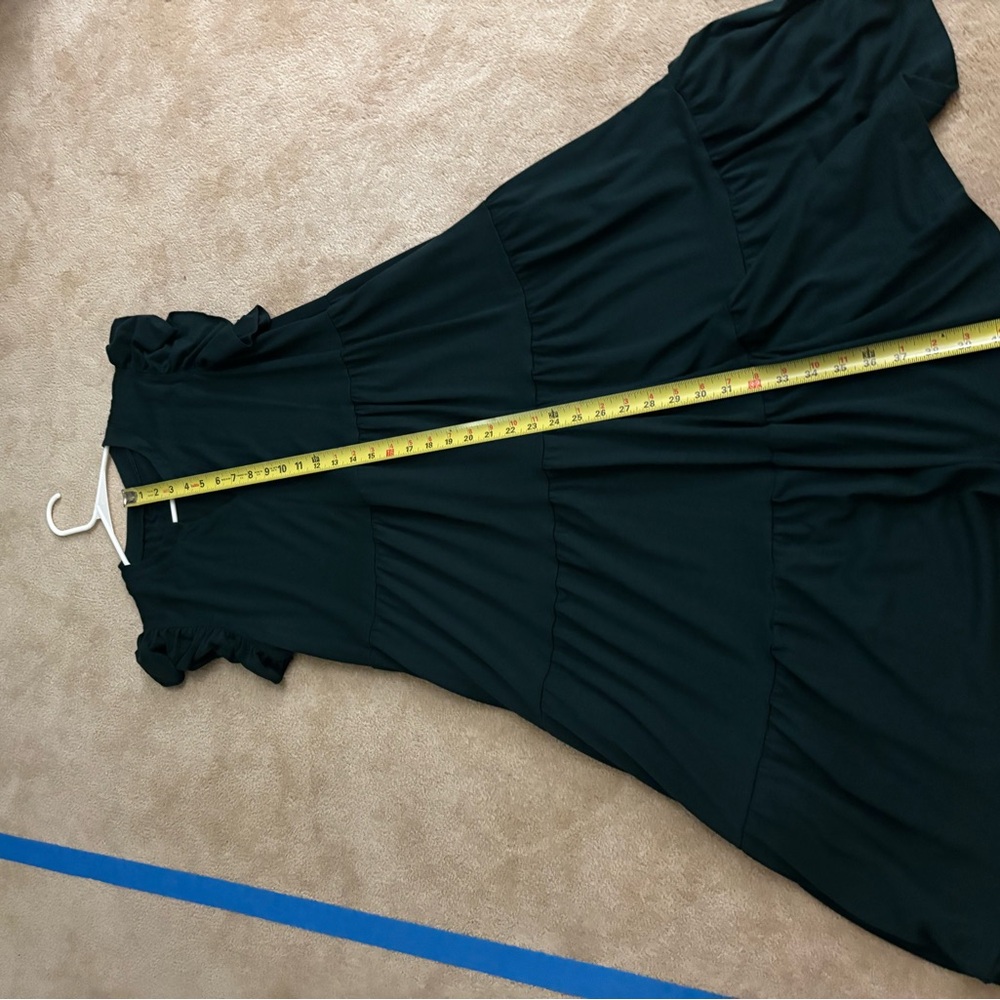 Ladies dark green casual dress with pockets size Large - Picture 2 of 6